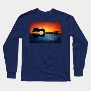 Guitar island painting Long Sleeve T-Shirt